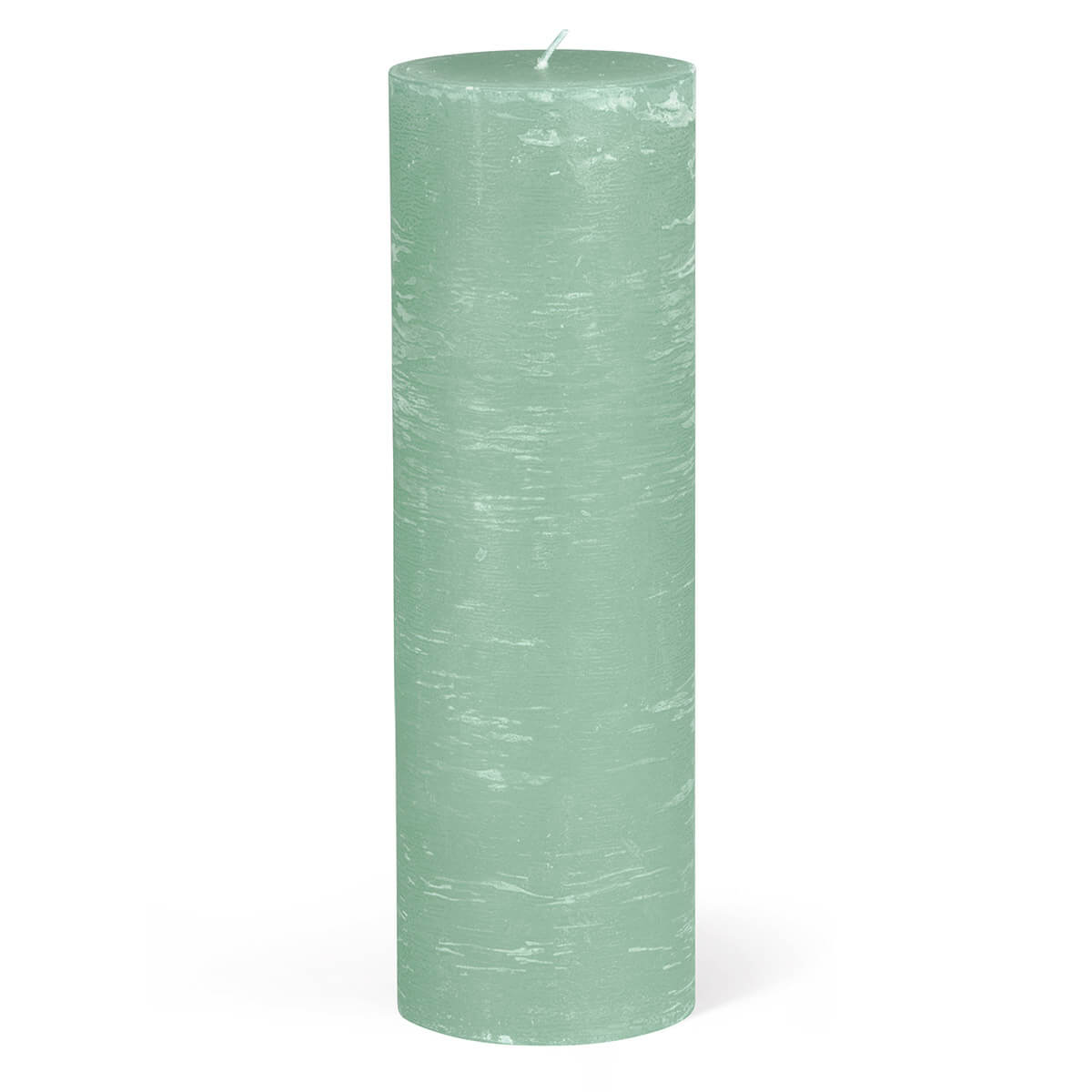 Rauhreifkerzen Zylinder 250/80 mm - in 10 Farben - durchgefärbt - 48 softgrün