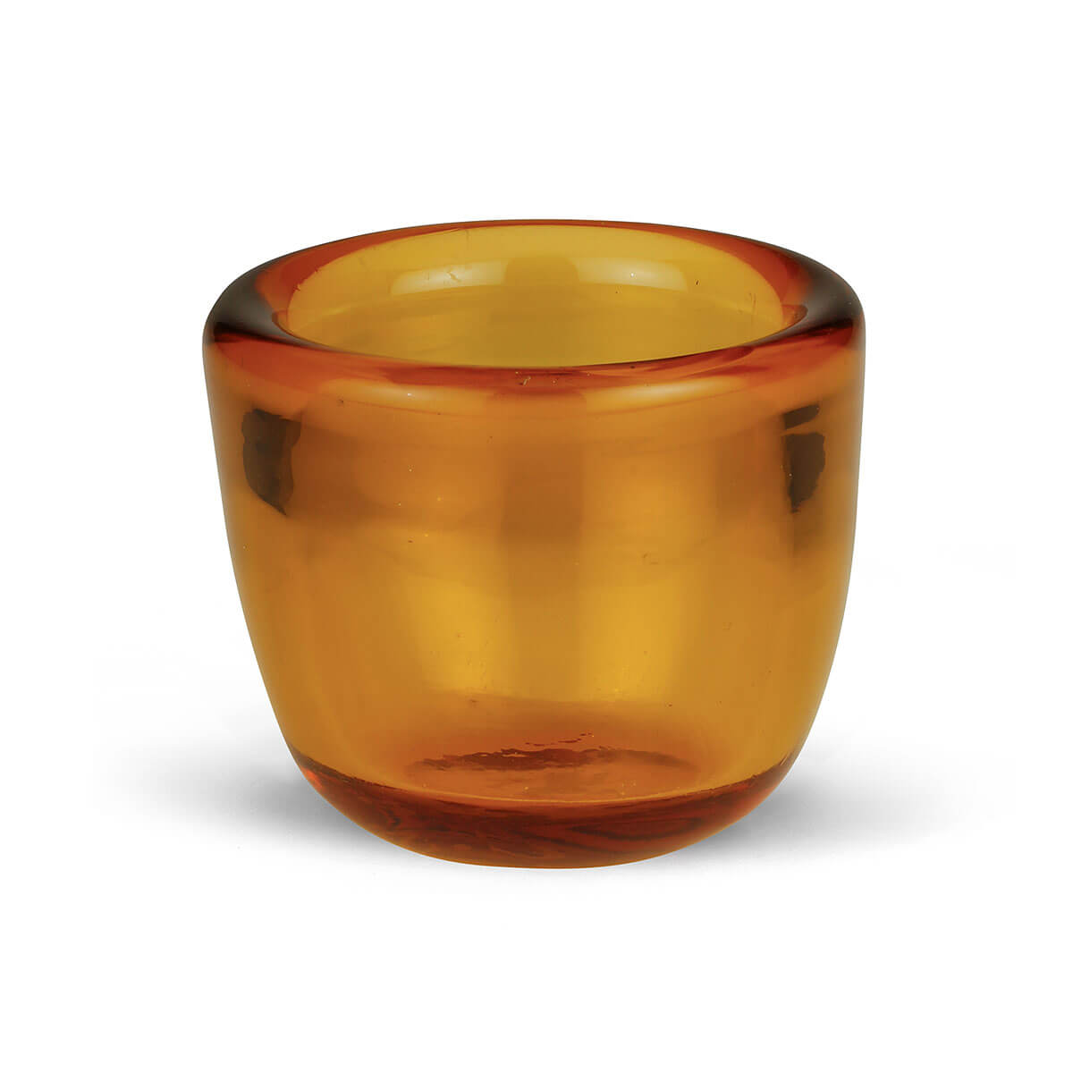 Teelichtglas gelb – durchgefärbt – 60/65 mm