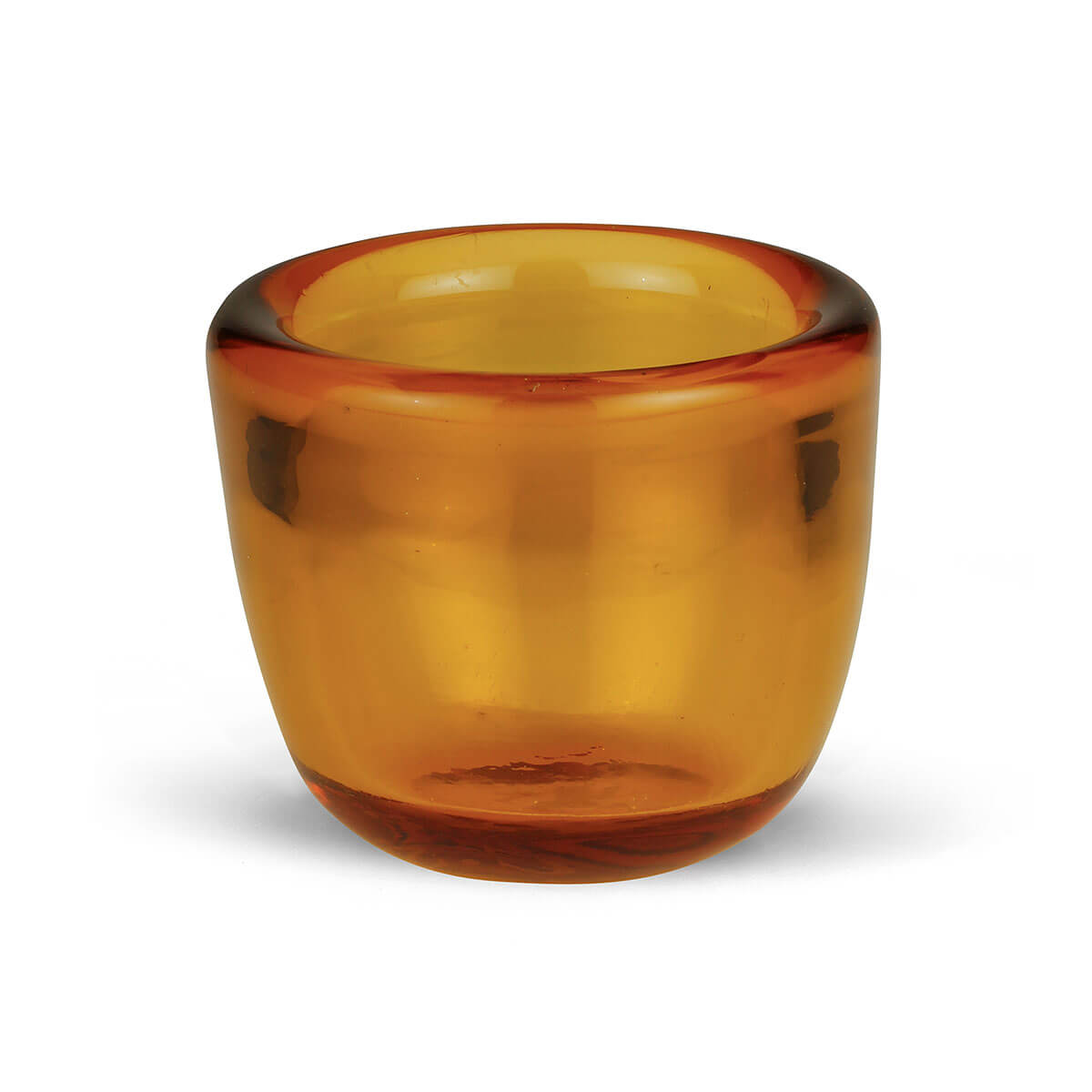 Teelichtglas gelb – durchgefärbt – 60/65 mm Teelichtglas gelb – durchgefärbt – 60/65 mm