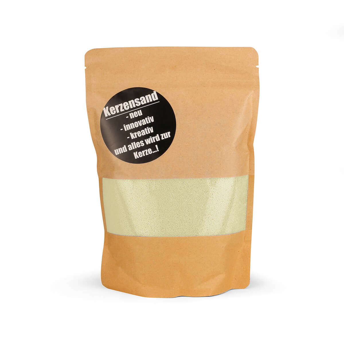 9359-00-A Kerzensand hellgrün 400 g mit Docht - Kerzen basteln ohne Wachs schmelzen