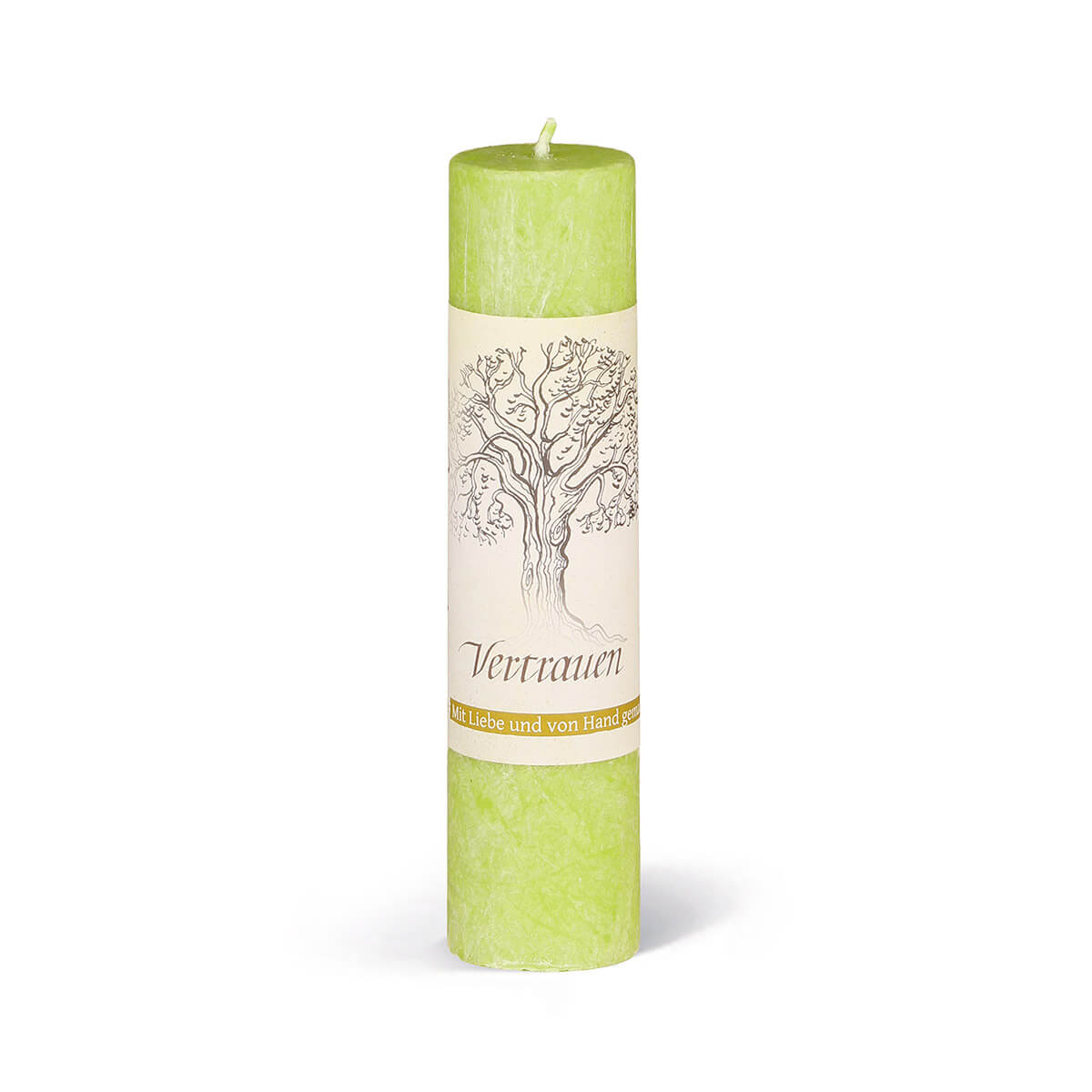 Heilkräuterkerze aus Olivenwachs-Stearin – Vertrauen – vegan