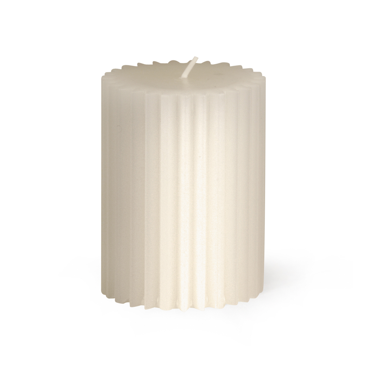 4278-00-A Zylinderkerze 10% Bienenwachs - 100/80 mm - Rillen kantig