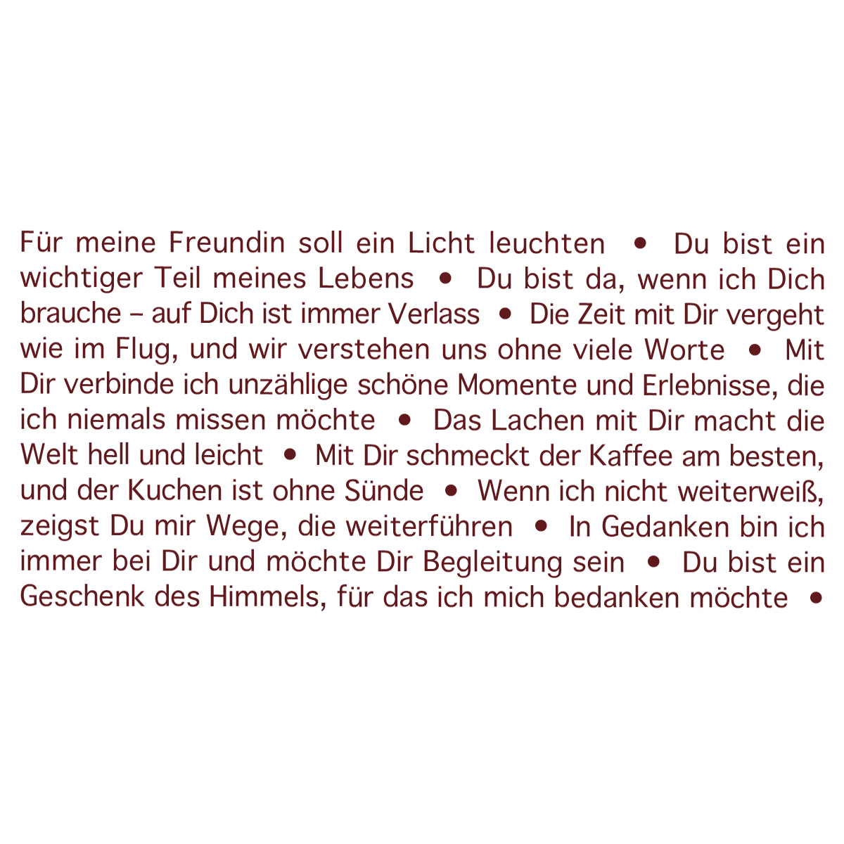 Wortlicht – Für meine Freundin