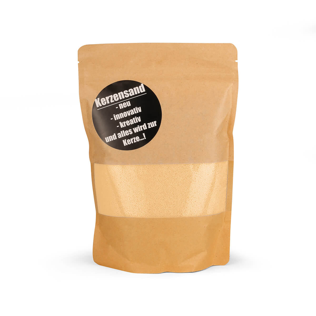 9357-00-A Kerzensand vanille 400 g mit Docht - Kerzen basteln ohne Wachs schmelzen