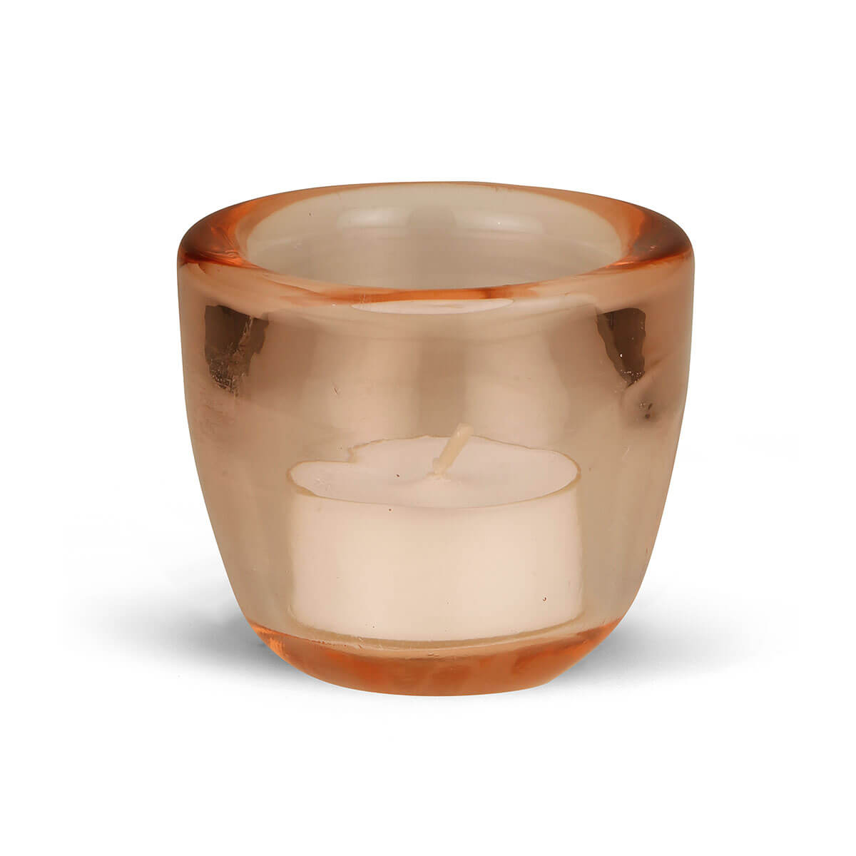 Teelichtglas rosabeige – durchgefärbt – 60/65 mm