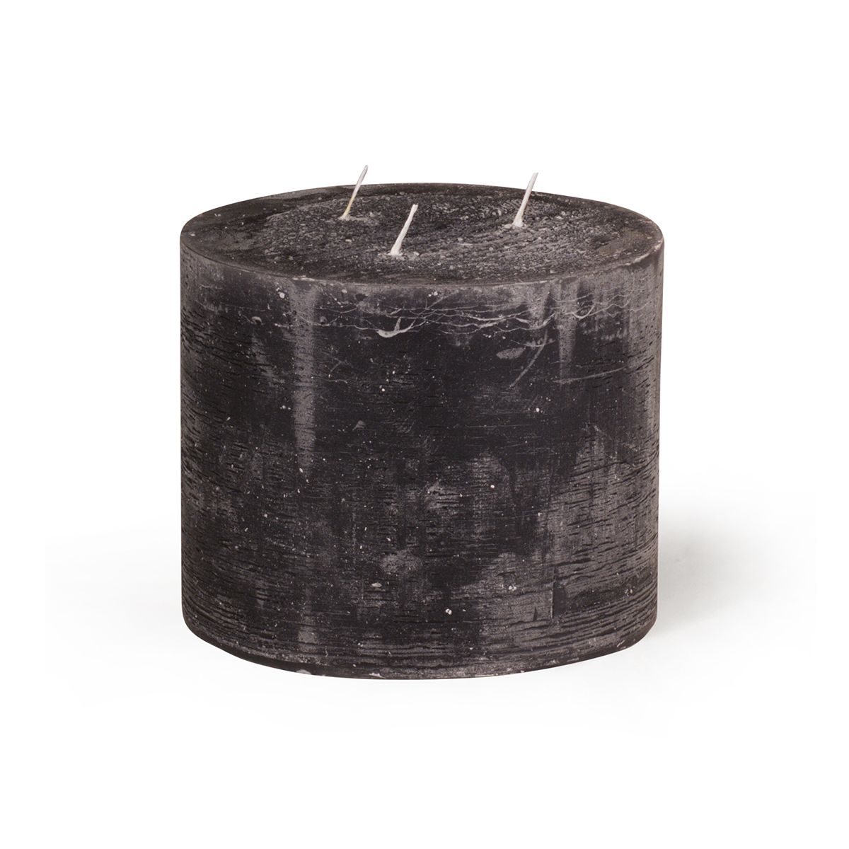 3294-22-anthrazit Dreidochtkerzen Rauhreif 120/150 mm - in 10 Farben - durchgefärbt -  22 anthrazit