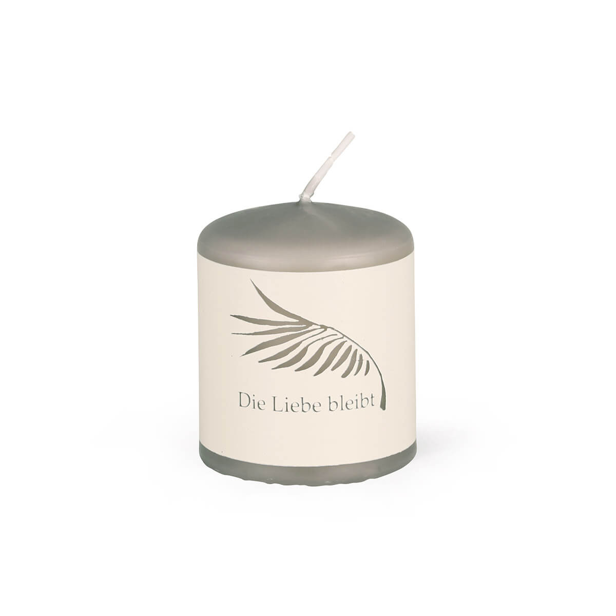 10142-00-A Trauerkerze – Die Liebe bleibt – Blatt