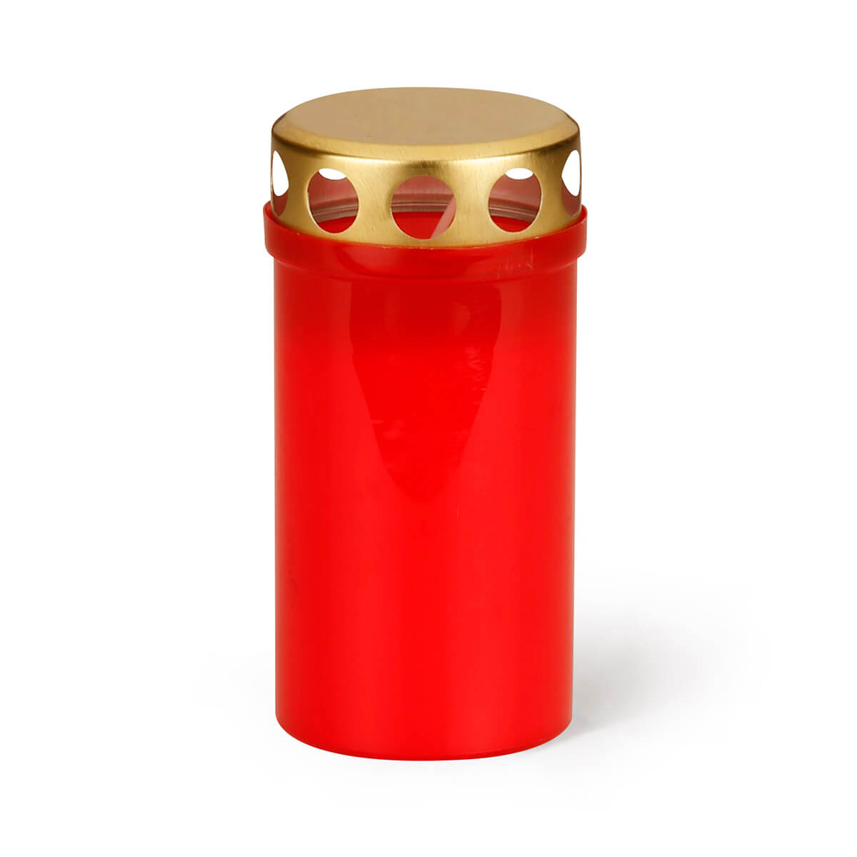 Grablicht mit Golddeckel 3D rot -  Bolsius - Brenndauer ca. 2 Tage