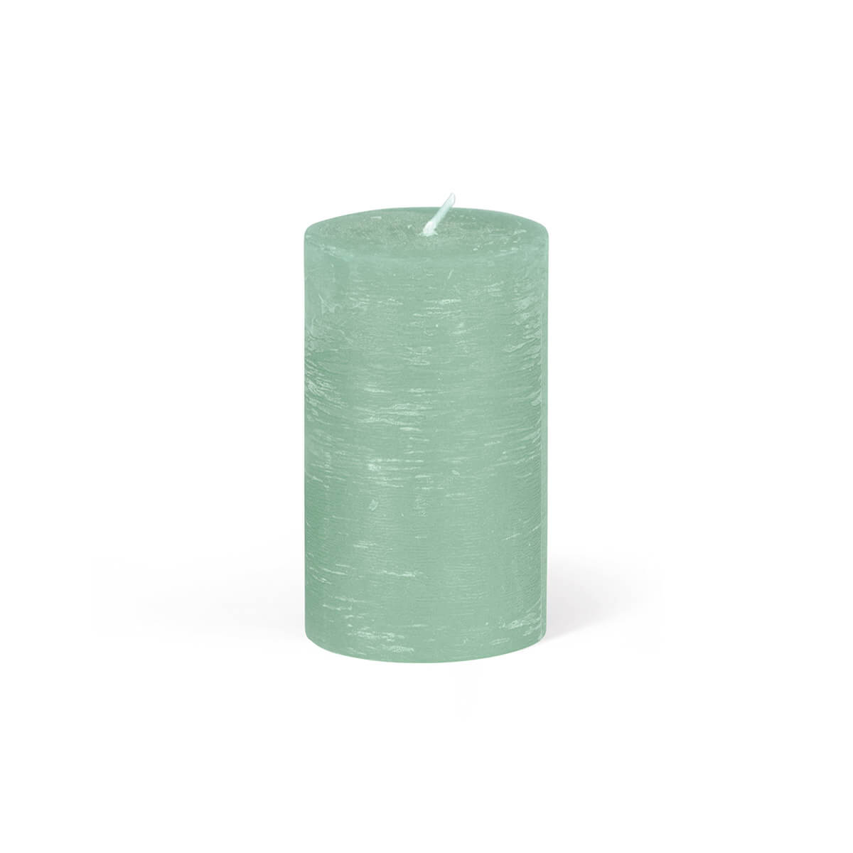 Rauhreifkerzen Zylinder 100/60 mm - in 10 Farben - durchgefärbt - 48 softgrün