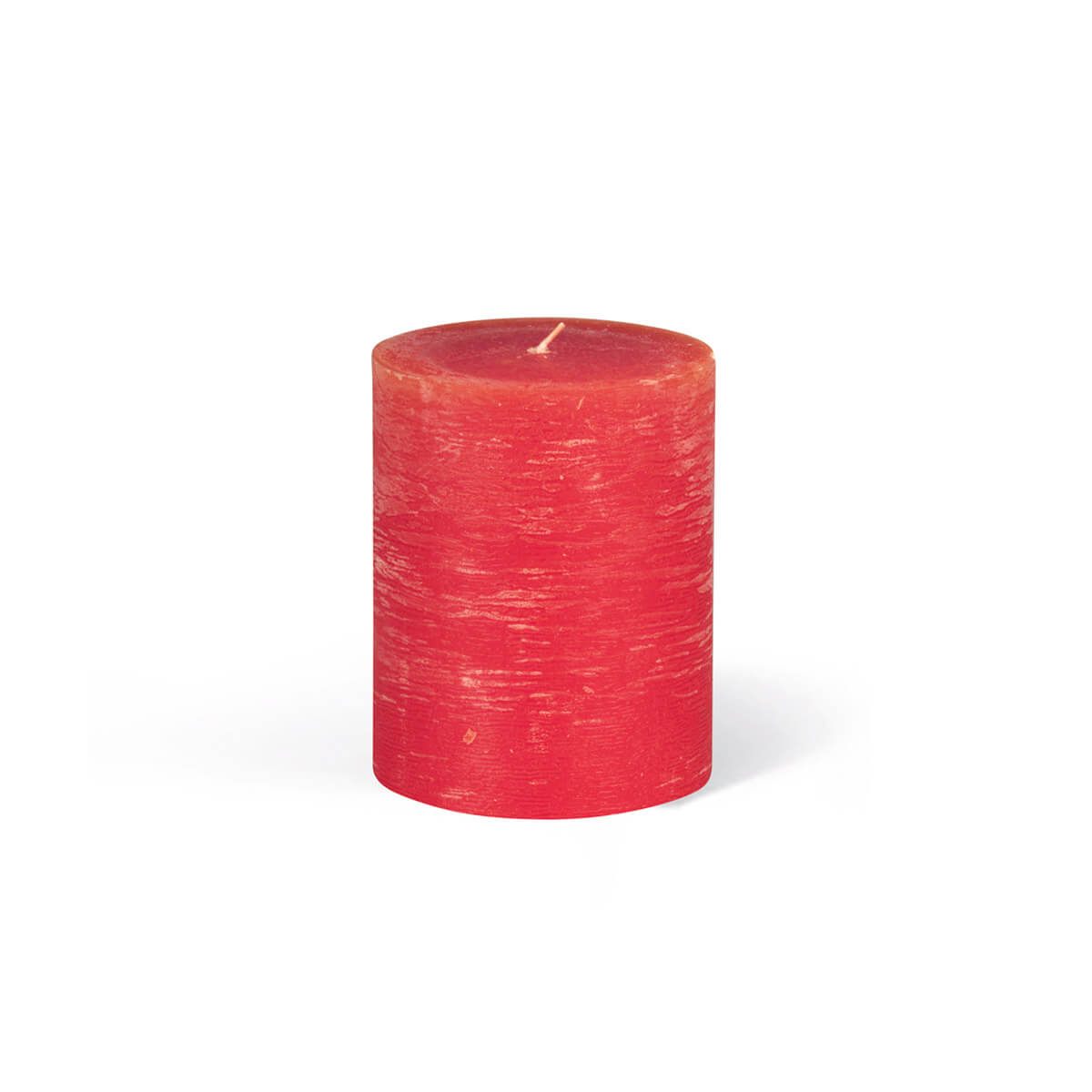 Rauhreifkerzen Zylinder 100/80 mm - in 10 Farben - durchgefärbt - 41 rot