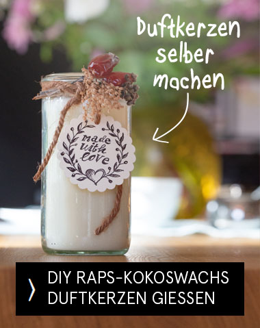 Banner Diy Raps-Kokoswachs Duftkerzen