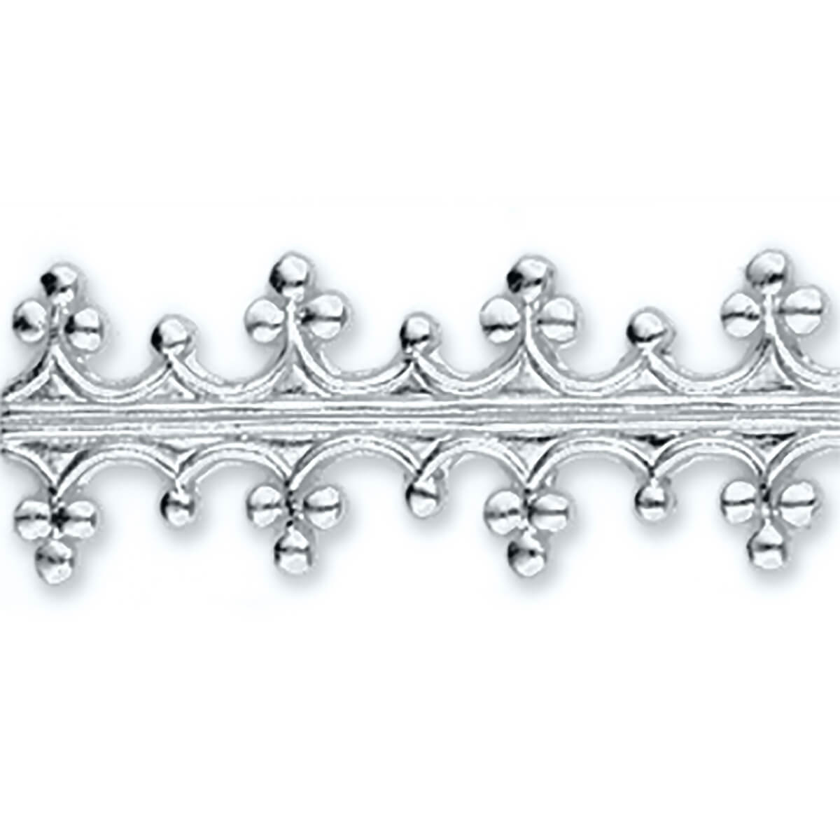 1195-00-A Silberbordüre Lilien