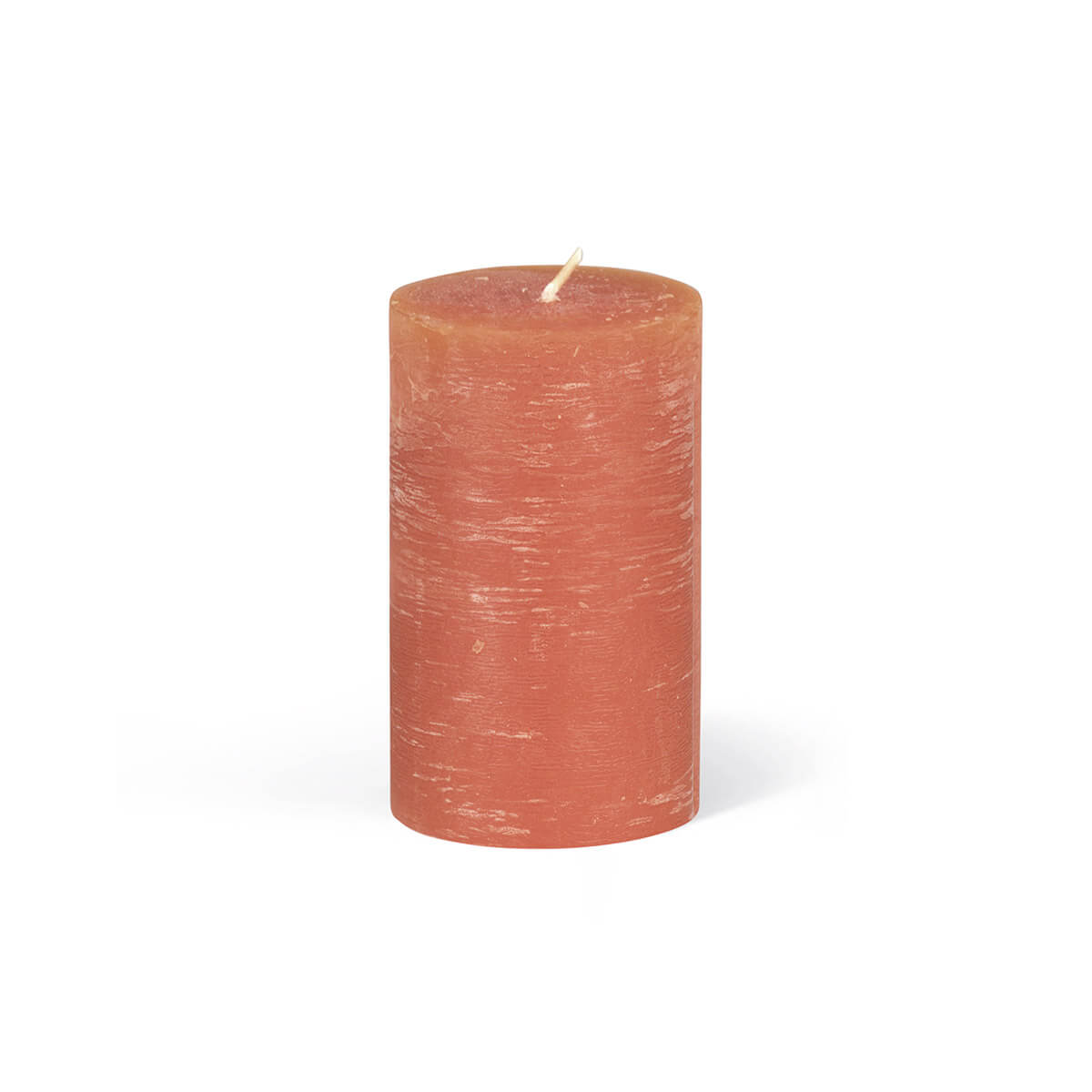 Rauhreifkerzen Zylinder 100/60 mm - in 10 Farben - durchgefärbt - 52 koralle