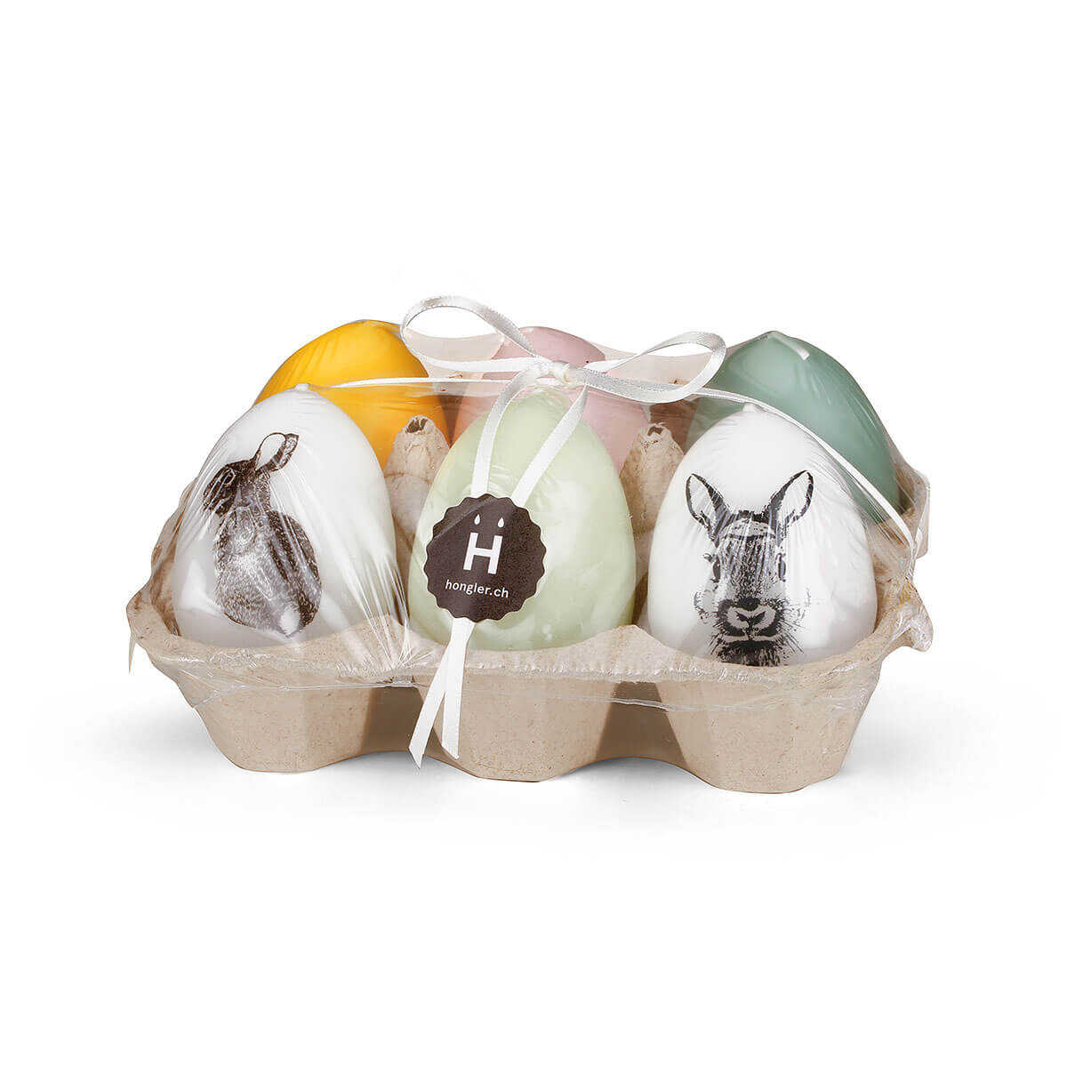 Eierkerzen Geschenksset mit Motiven – 150/100 mm – Pack à 6 Stück Eierkerzen Geschenksset mit Motiven – 150/100 mm – Pack à 6 Stück