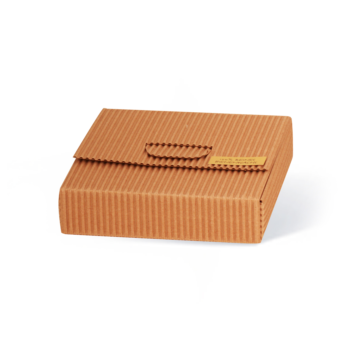 7424-00-A Teelichte 100% Bienenwachs - 8 Stück - 18/38 mm - elfenbein - mit 2 Teelichtgläsern