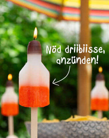 Banner kitschi Raketenglacekerze