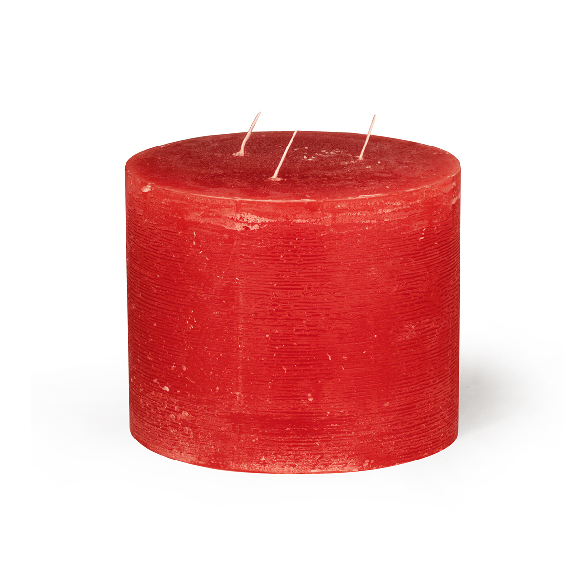 Dreidochtkerzen Rauhreif 120/150 mm - in 10 Farben - durchgefärbt - 41 rot