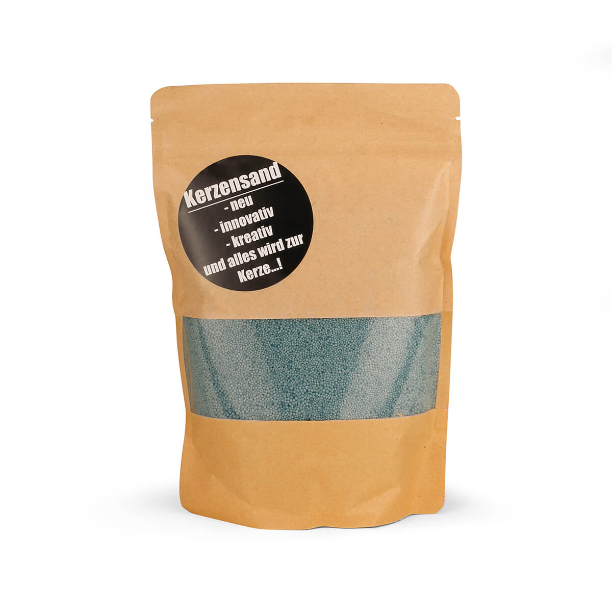 9361-00-A Kerzensand türkis 400 g mit Docht - Kerzen basteln ohne Wachs schmelzen