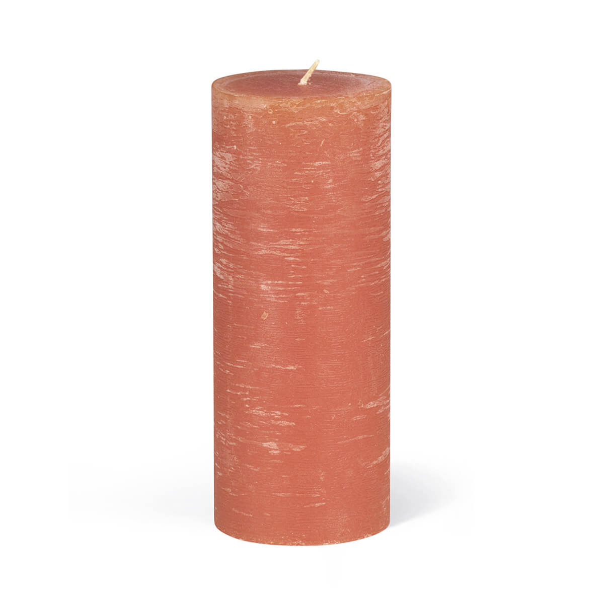 Rauhreifkerzen Zylinder 200/80 mm - in 10 Farben - durchgefärbt - 52 koralle