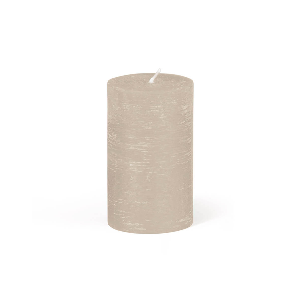 Rauhreifkerzen Zylinder 100/60 mm - in 10 Farben - durchgefärbt - 47 cappuccino