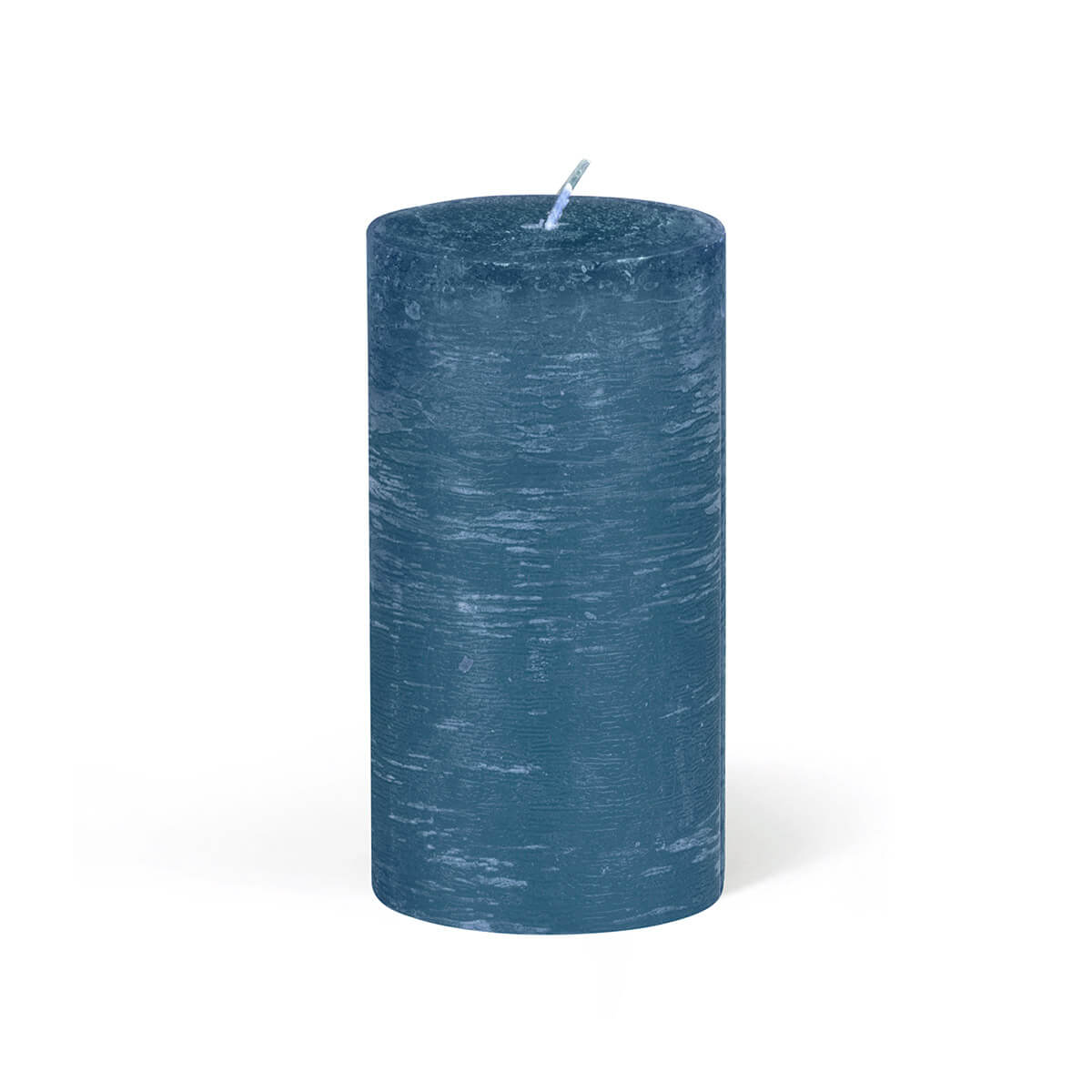 Rauhreifkerzen Zylinder 150/80 mm - in 10 Farben - durchgefärbt - 51 ocean