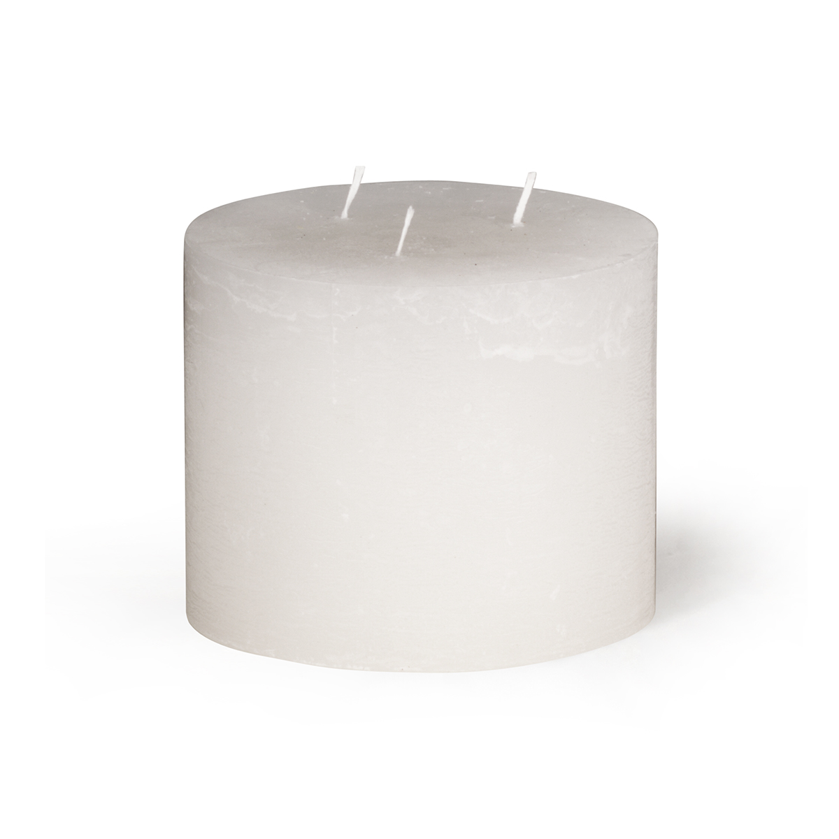 3294-26-weiss Dreidochtkerzen Rauhreif 120/150 mm - in 10 Farben - durchgefärbt -  26 weiss