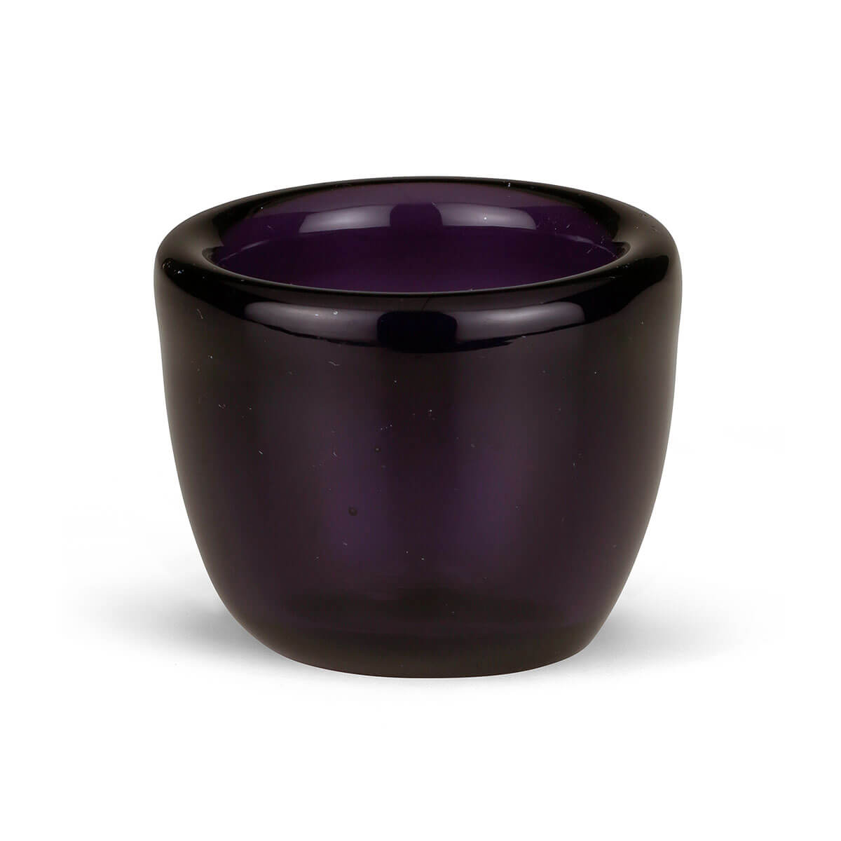 Teelichtglas dunkelviolet – durchgefärbt – 60/65 mm