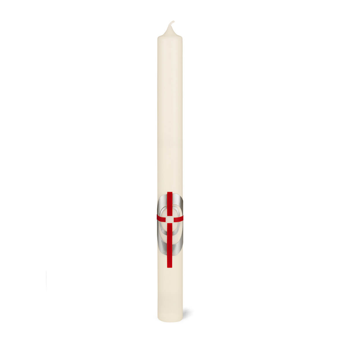 9911-00-A621e1805d0124 Taufkerze Evangelisch-reformierte Kirche Schweiz – Kreuz im Licht silber