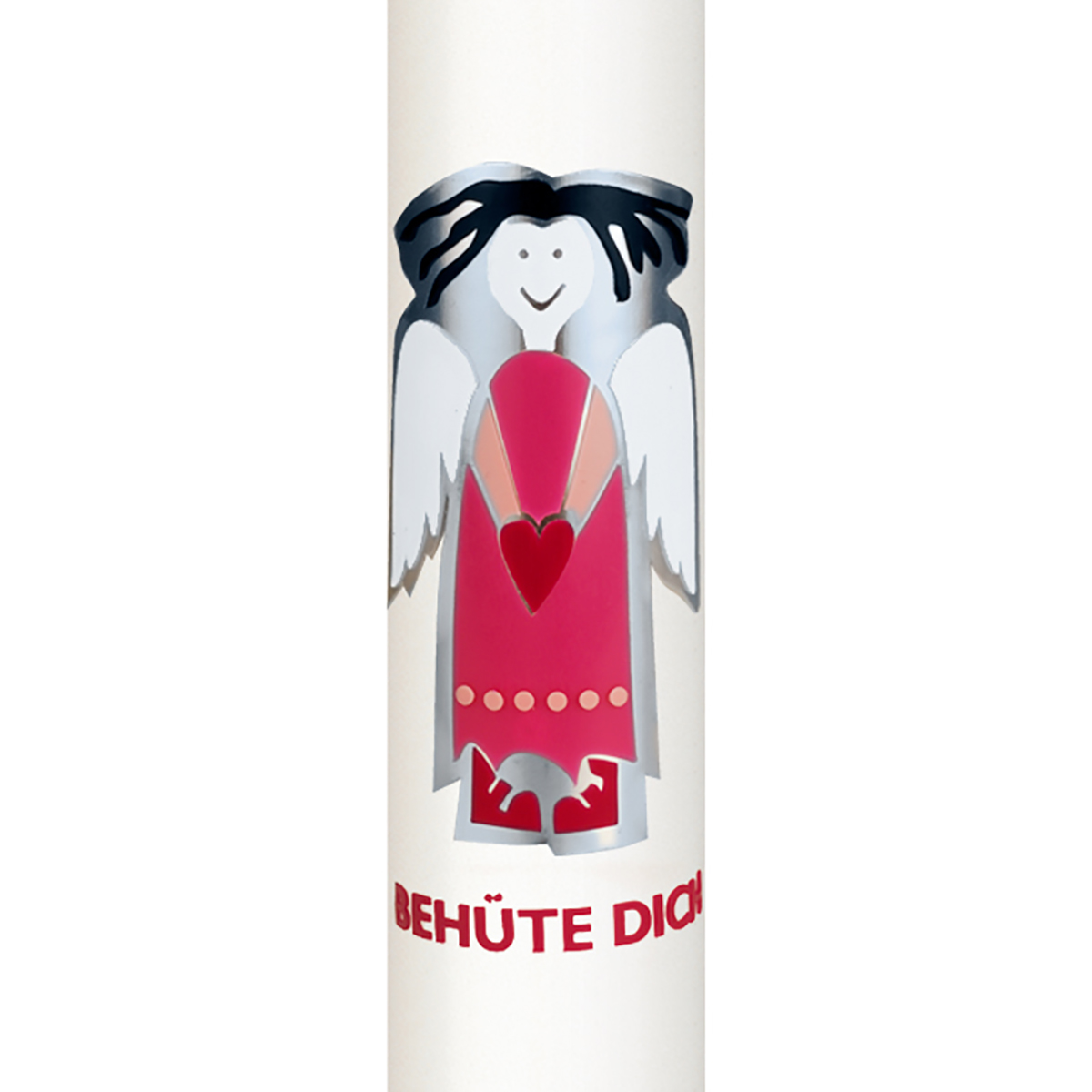 T2932r Schutzengelkerze rosa