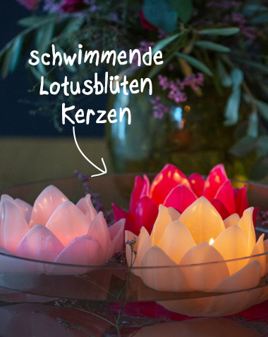 Banner Lotusbluetenkerzen Banner Lotusbluetenkerzen