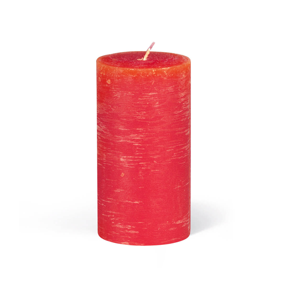 Rauhreifkerzen Zylinder 150/80 mm - in 10 Farben - durchgefärbt - 41 rot