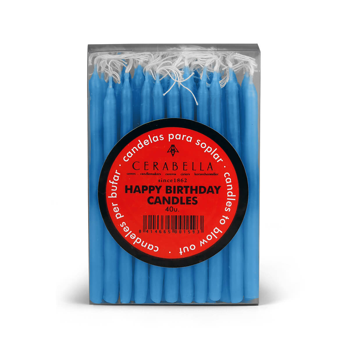 9851-00-A Geburtstagskerzen türkis - Pack à 40 Stk