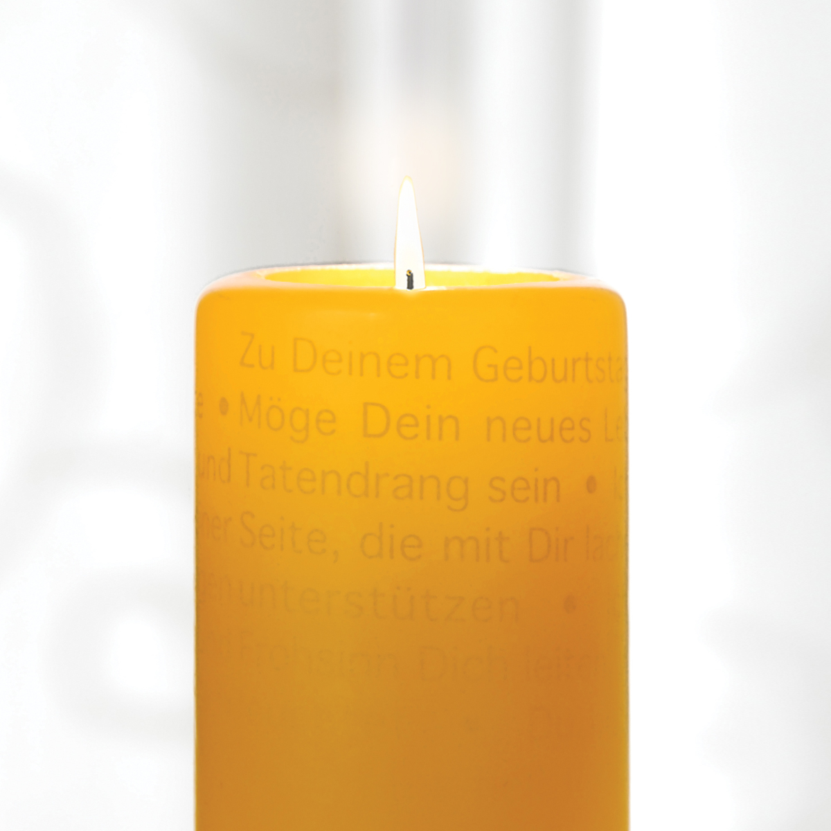 6669-00-C Wortlichtkerze Geburtstagswünsche