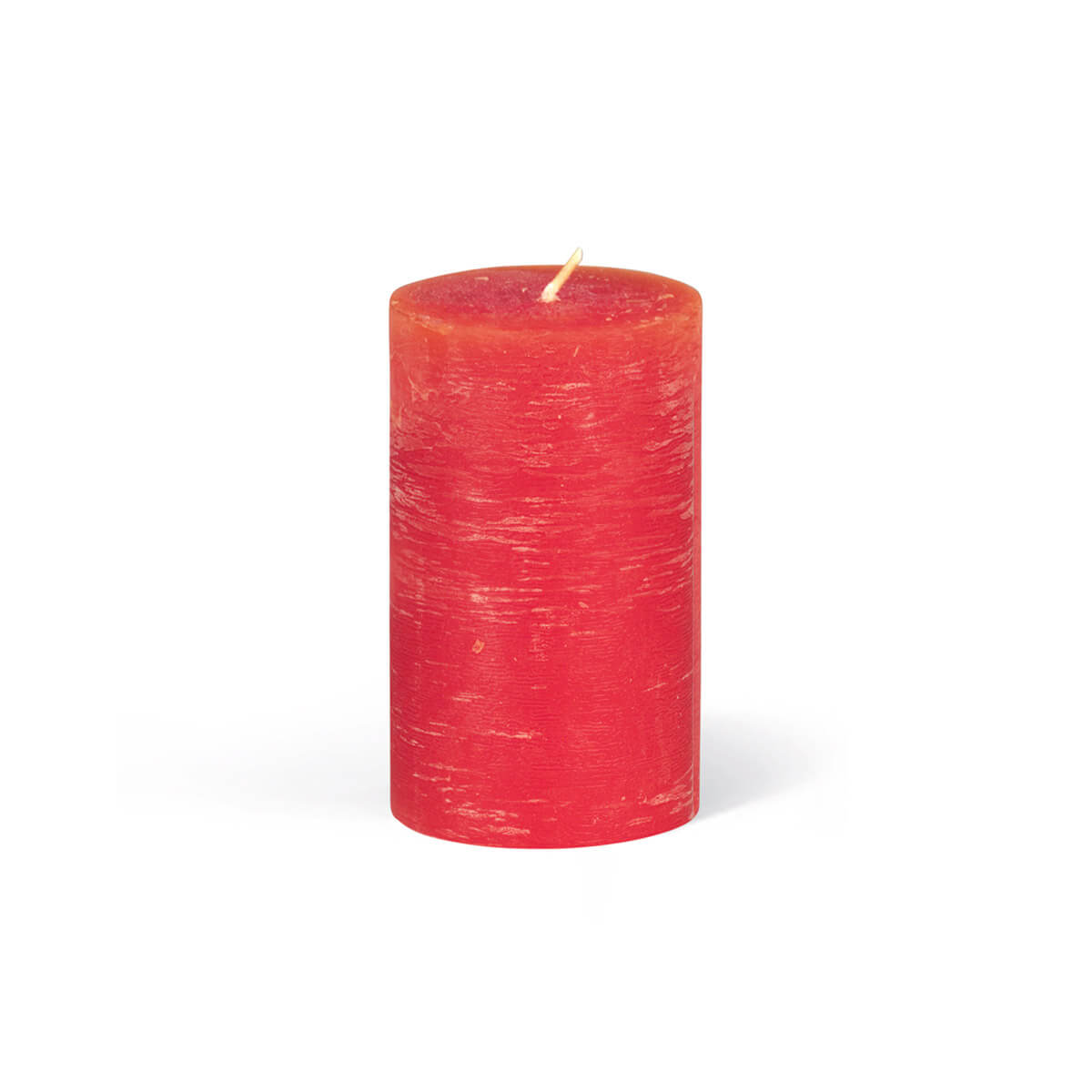 Rauhreifkerzen Zylinder 100/60 mm - in 10 Farben - durchgefärbt - 41 rot