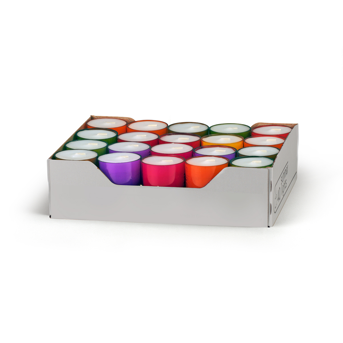 2780-00-A Teelichte Colorlights 8 h - Winter - Pack à 40 Stk