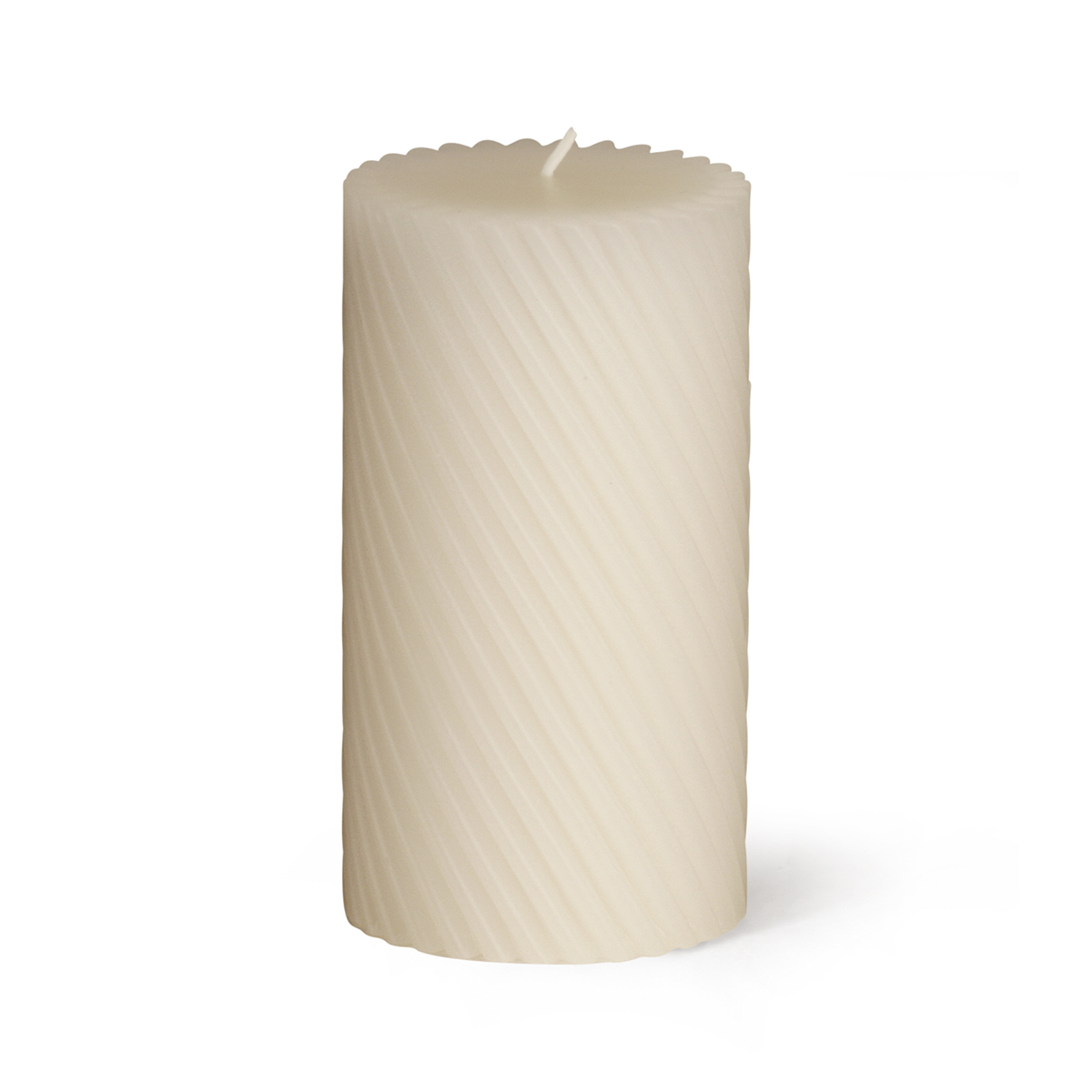 8633-00-A Zylinderkerze 10% Bienenwachs - 150/80 mm - Rillen diagonal fein