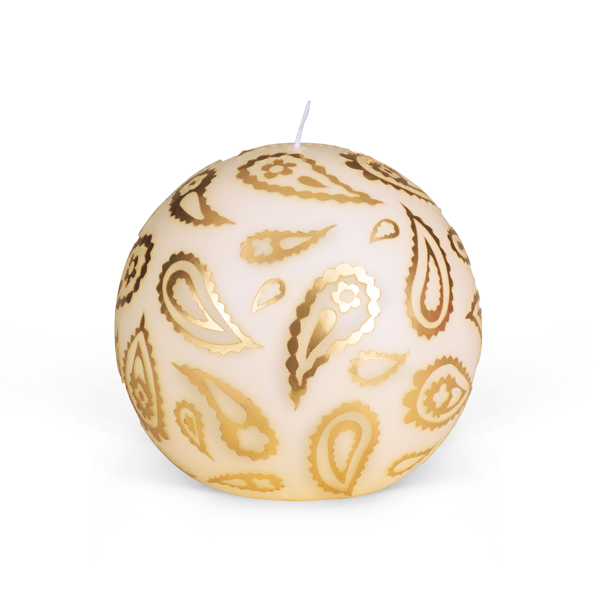 8267-00-A Geschenkskerze Appliquée - Paisley 1 gold - 150 mm - Wachsfolie