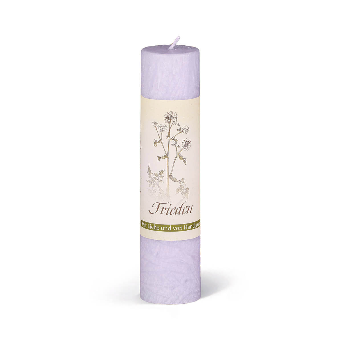 Heilkräuterkerze aus Olivenwachs-Stearin – Frieden – vegan