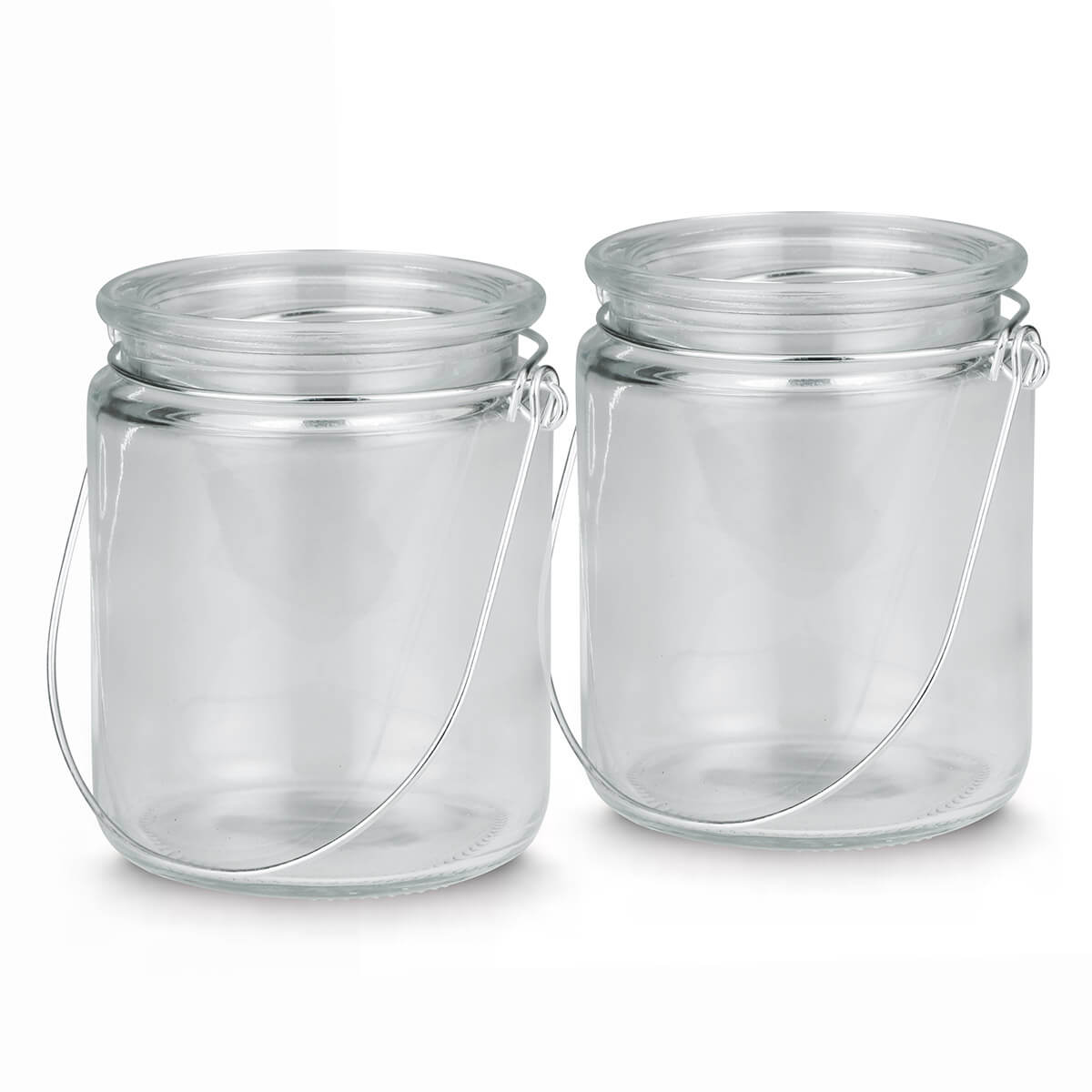 Kerzenglas mit Metallbügel – Pack à 2 Stück Kerzenglas mit Metallbügel – Pack à 2 Stück