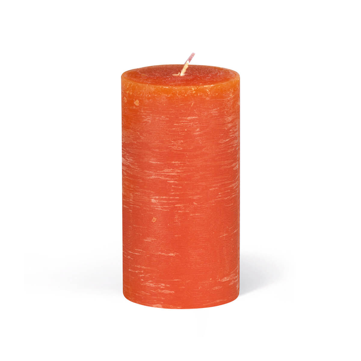 Rauhreifkerzen Zylinder 150/80 mm - in 10 Farben - durchgefärbt - 25 orange