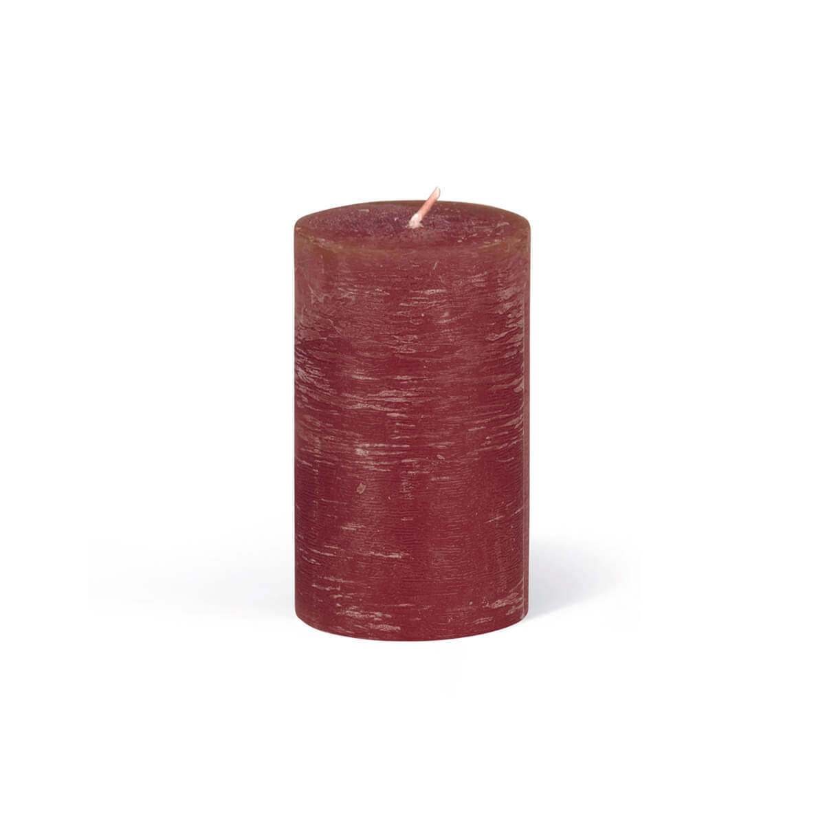 3301_33-00-A Rauhreifkerzen Zylinder 100/60 mm - in 10 Farben - durchgefärbt -  33 dunkelrot