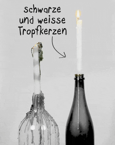 Banner Tropfkerzen schwarz weiss Banner Tropfkerzen schwarz weiss