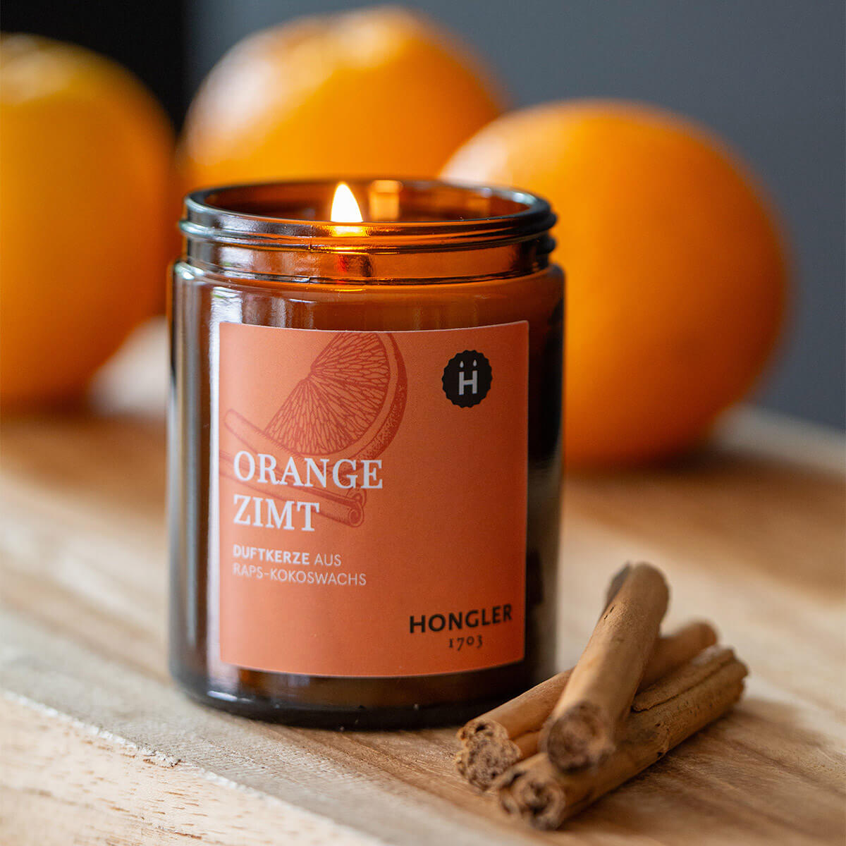 Duftkerze Hongler Orange Zimt