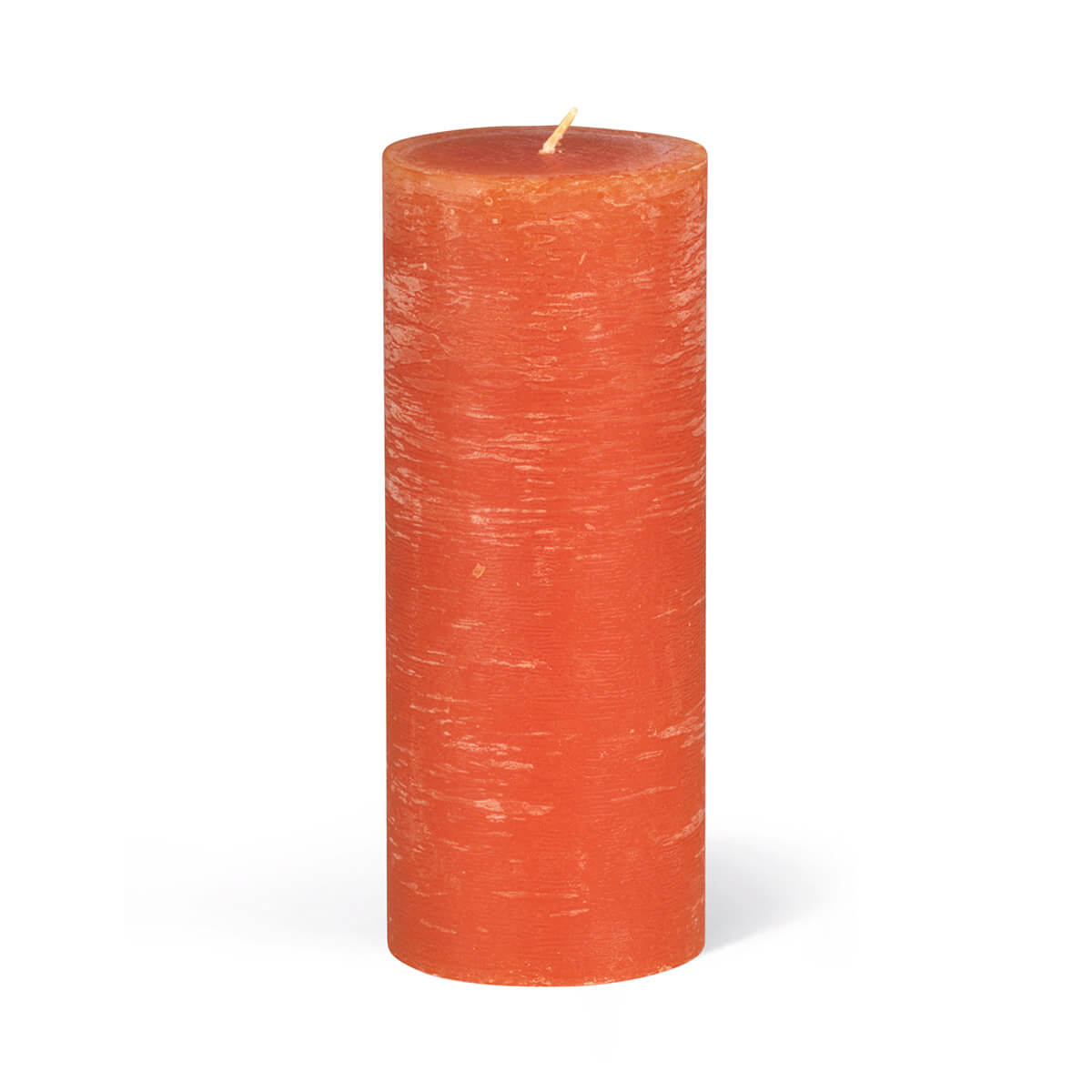 Rauhreifkerzen Zylinder 200/80 mm - in 10 Farben - durchgefärbt - 25 orange
