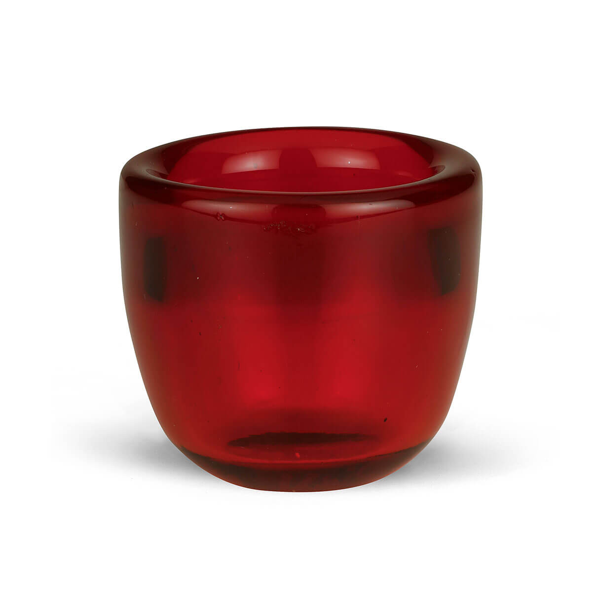 Teelichtglas rot – durchgefärbt – 60/65 mm