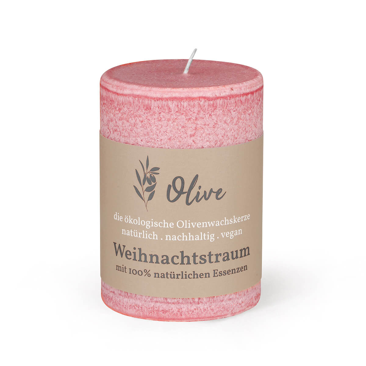 Duftkerze Schulthess aus Olivenwachs-Stearin – 100/65 mm – Weihnachtstraum – rein natürliche Öle – vegan