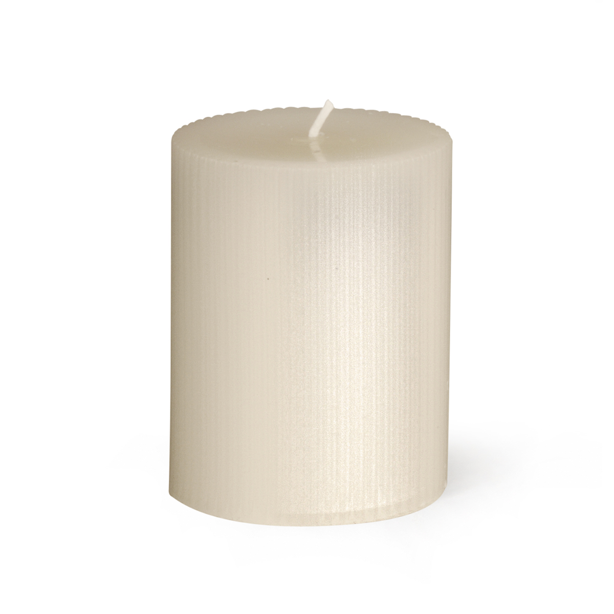 4277-00-A Zylinderkerze 10% Bienenwachs - 100/80 mm - Rillen senkrecht fein