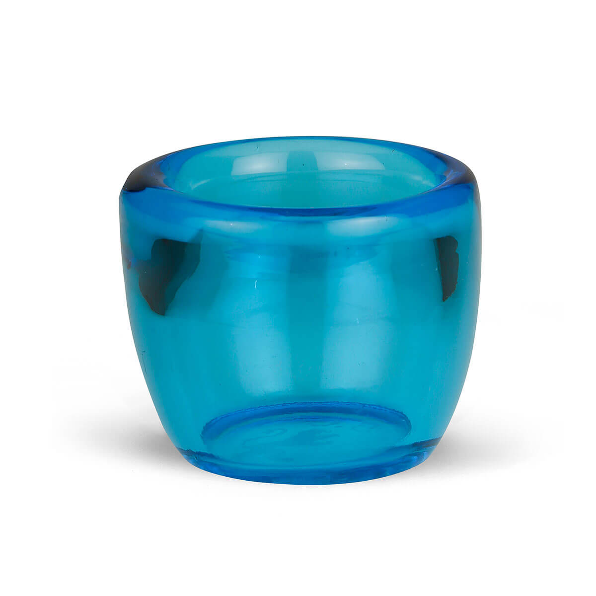 Teelichtglas blau – durchgefärbt – 60/65 mm