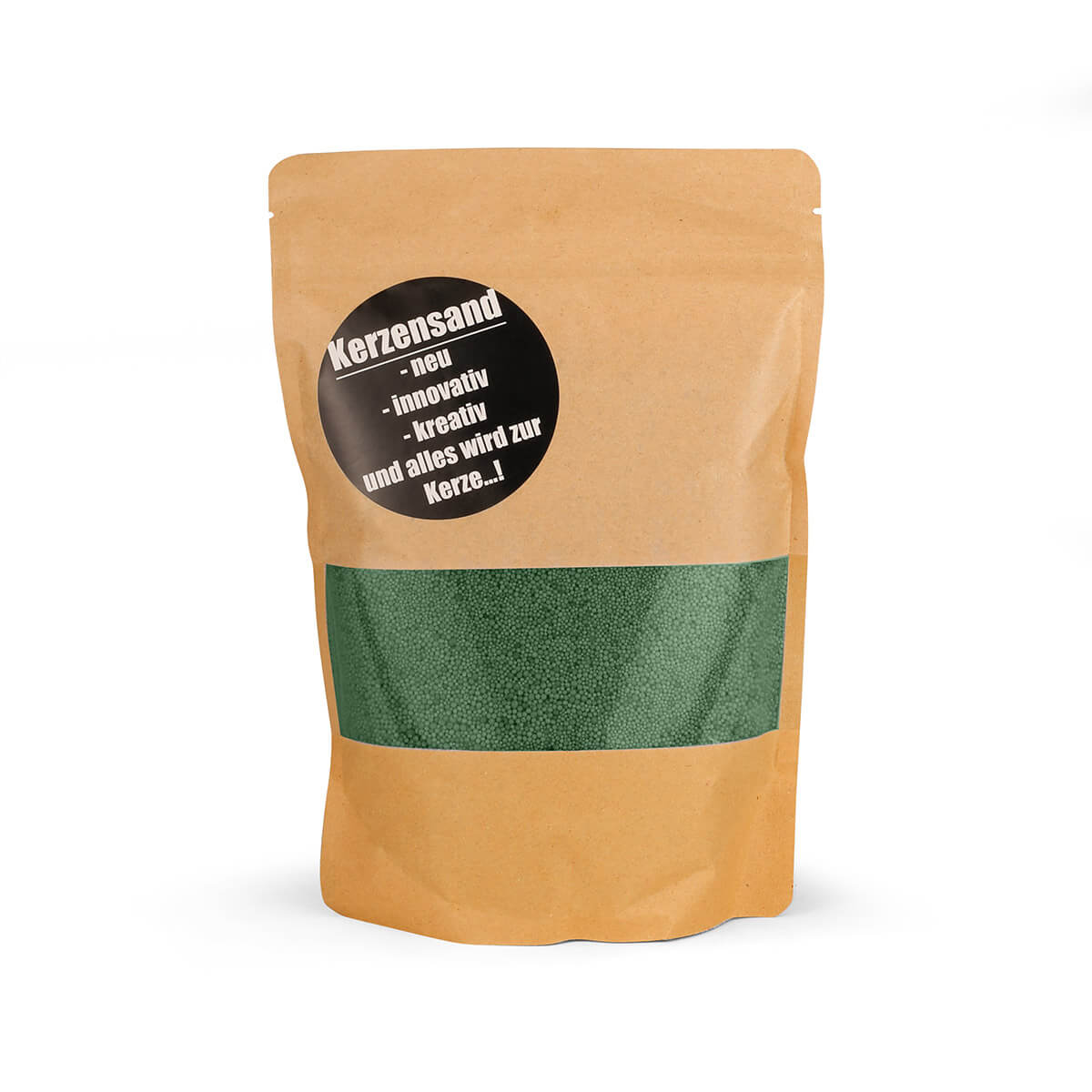 9723-00-A Kerzensand tannengrün 400 g mit Docht - Kerzen basteln ohne Wachs schmelzen