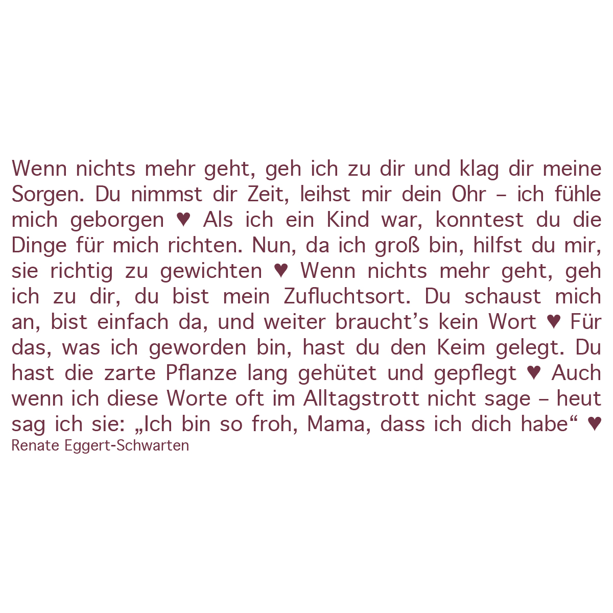 Wortlicht – Liebeserklärung an Mutter